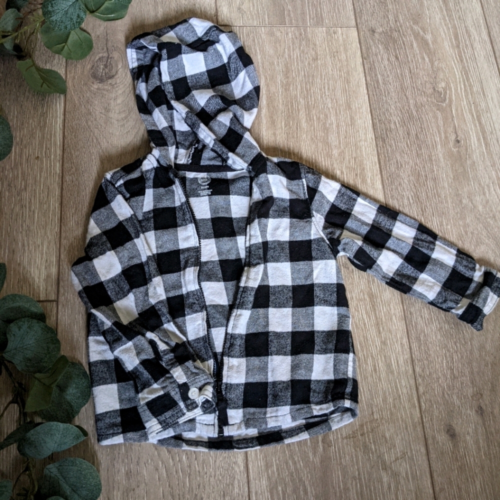 Wonder Nation Buffalo check toddler sweater